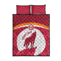 Custom Latvia Football Quilt Bed Set Go Wolves Latvija Folk Pattern