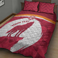 Custom Latvia Football Quilt Bed Set Go Wolves Latvija Folk Pattern