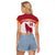 Custom Latvia Football Raglan Cropped T Shirt Go Wolves Latvija Folk Pattern