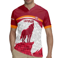 Custom Latvia Football Rugby Jersey Go Wolves Latvija Folk Pattern