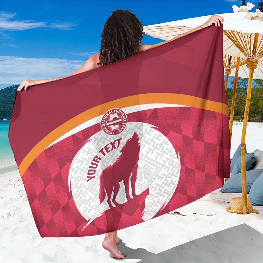 Custom Latvia Football Sarong Go Wolves Latvija Folk Pattern