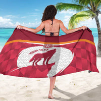 Custom Latvia Football Sarong Go Wolves Latvija Folk Pattern