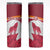 Custom Latvia Football Skinny Tumbler Go Wolves Latvija Folk Pattern