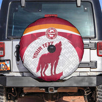 Custom Latvia Football Spare Tire Cover Go Wolves Latvija Folk Pattern