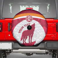 Custom Latvia Football Spare Tire Cover Go Wolves Latvija Folk Pattern