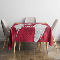 Custom Latvia Football Tablecloth Go Wolves Latvija Folk Pattern