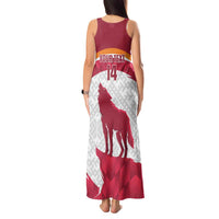 Custom Latvia Football Tank Maxi Dress Go Wolves Latvija Folk Pattern