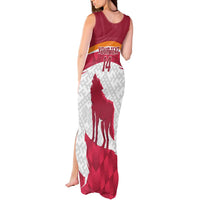 Custom Latvia Football Tank Maxi Dress Go Wolves Latvija Folk Pattern
