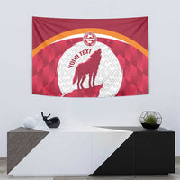 Custom Latvia Football Tapestry Go Wolves Latvija Folk Pattern
