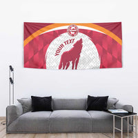 Custom Latvia Football Tapestry Go Wolves Latvija Folk Pattern