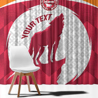 Custom Latvia Football Window Curtain Go Wolves Latvija Folk Pattern