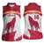 Custom Latvia Football Women Sleeveless Polo Shirt Go Wolves Latvija Folk Pattern