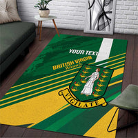 Custom British Virgin Islands Football Area Rug Come On Nature Boys