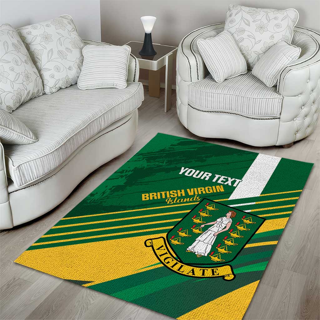 Custom British Virgin Islands Football Area Rug Come On Nature Boys