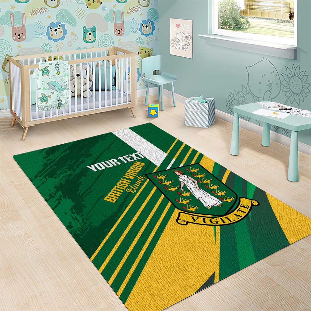 Custom British Virgin Islands Football Area Rug Come On Nature Boys