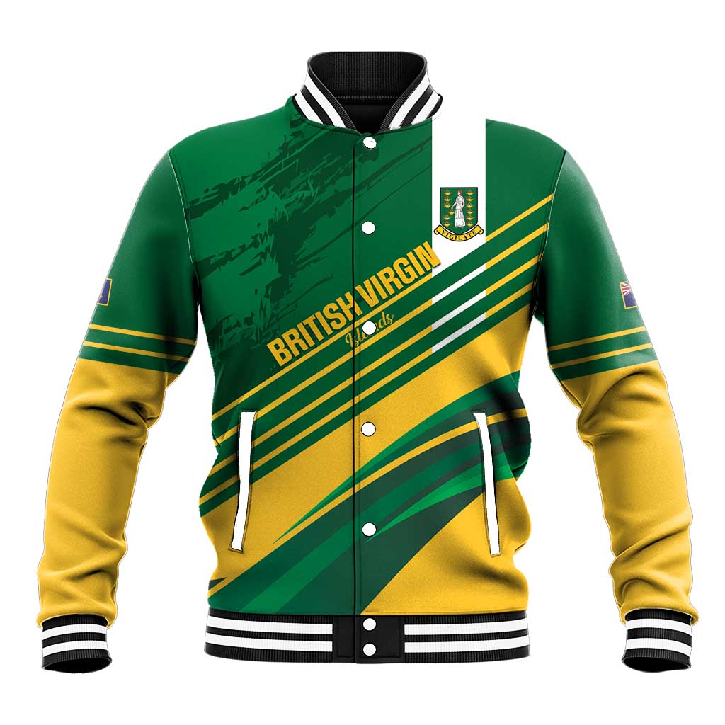 Custom British Virgin Islands Football Baseball Jacket Come On Nature Boys