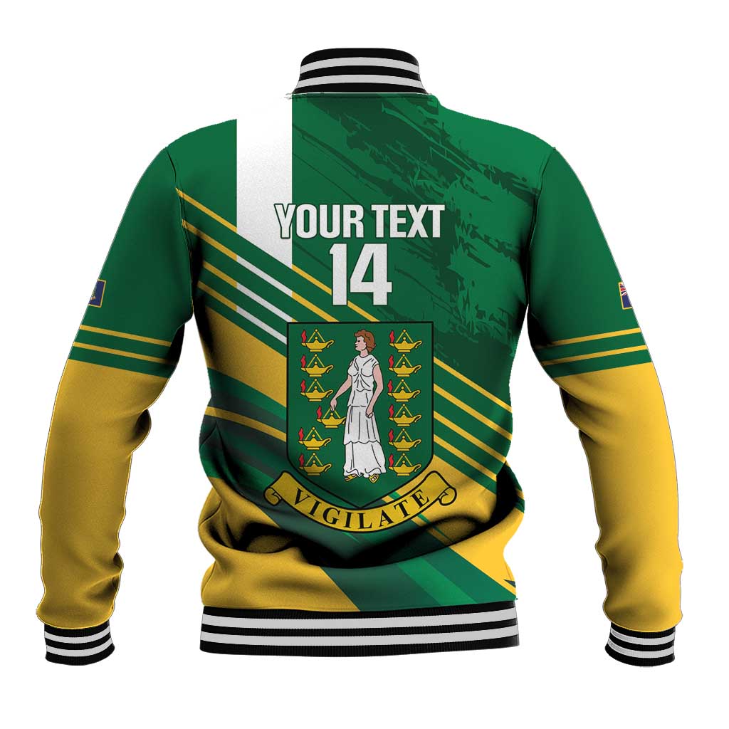 Custom British Virgin Islands Football Baseball Jacket Come On Nature Boys