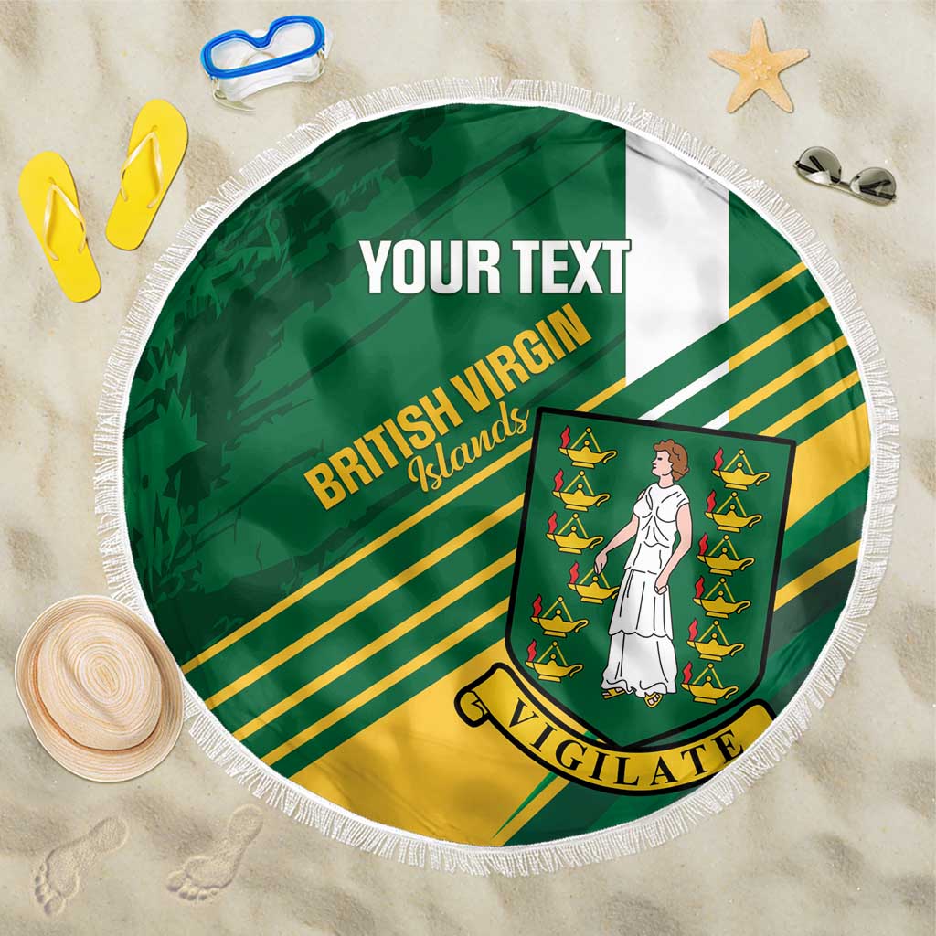 Custom British Virgin Islands Football Beach Blanket Come On Nature Boys