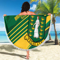 Custom British Virgin Islands Football Beach Blanket Come On Nature Boys