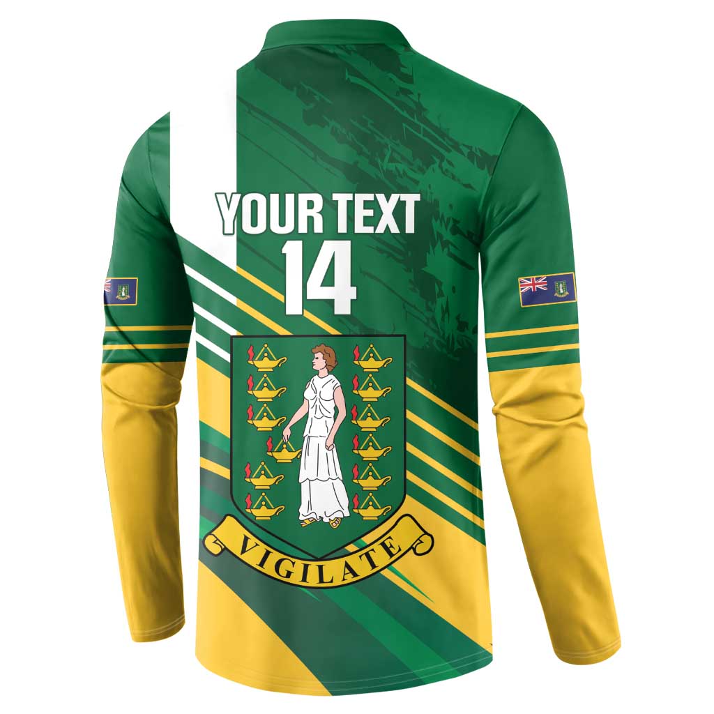 Custom British Virgin Islands Football Button Sweatshirt Come On Nature Boys