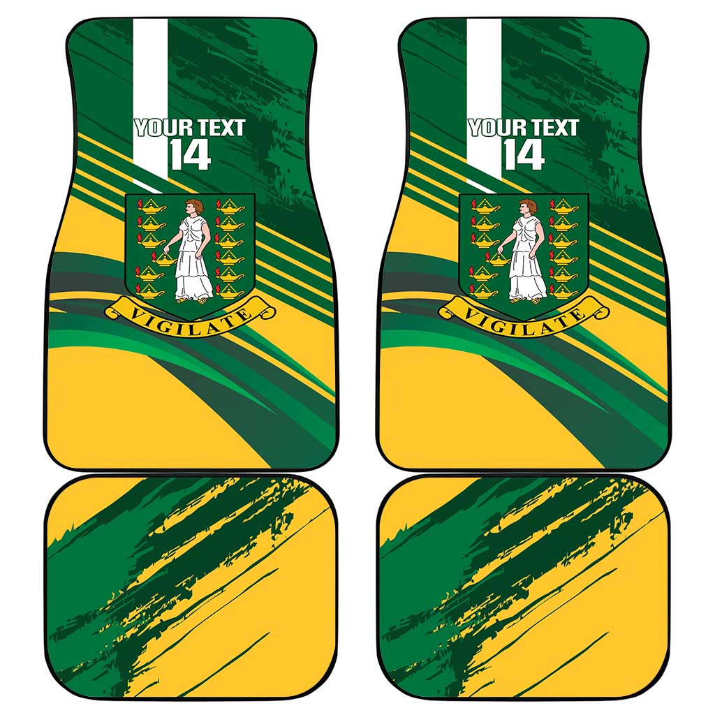 Custom British Virgin Islands Football Car Mats Come On Nature Boys
