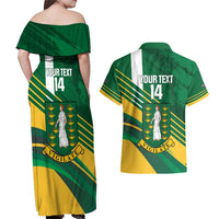 Custom British Virgin Islands Football Couples Matching Off Shoulder Maxi Dress and Hawaiian Shirt Come On Nature Boys