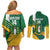 Custom British Virgin Islands Football Couples Matching Off Shoulder Short Dress and Long Sleeve Button Shirt Come On Nature Boys