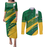 Custom British Virgin Islands Football Couples Matching Puletasi and Long Sleeve Button Shirt Come On Nature Boys