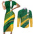 Custom British Virgin Islands Football Couples Matching Short Sleeve Bodycon Dress and Long Sleeve Button Shirt Come On Nature Boys