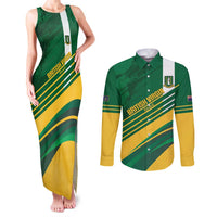 Custom British Virgin Islands Football Couples Matching Tank Maxi Dress and Long Sleeve Button Shirt Come On Nature Boys