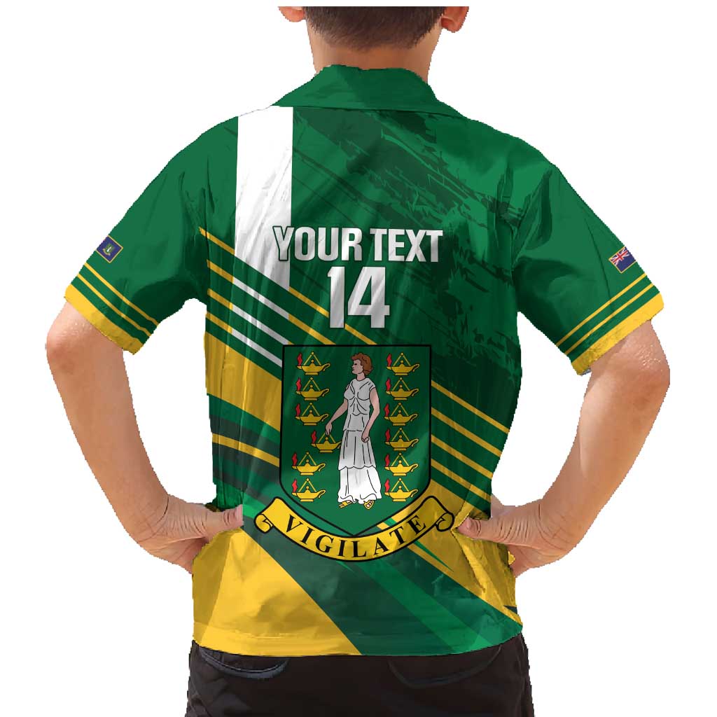 Custom British Virgin Islands Football Family Matching Mermaid Dress and Hawaiian Shirt Come On Nature Boys