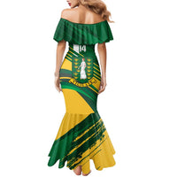 Custom British Virgin Islands Football Family Matching Mermaid Dress and Hawaiian Shirt Come On Nature Boys