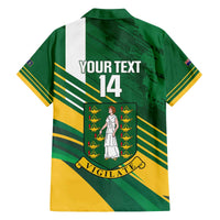 Custom British Virgin Islands Football Family Matching Off The Shoulder Long Sleeve Dress and Hawaiian Shirt Come On Nature Boys