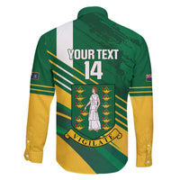 Custom British Virgin Islands Football Family Matching Off The Shoulder Long Sleeve Dress and Hawaiian Shirt Come On Nature Boys