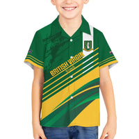 Custom British Virgin Islands Football Family Matching Off The Shoulder Long Sleeve Dress and Hawaiian Shirt Come On Nature Boys