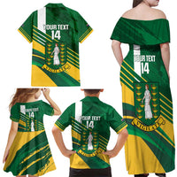 Custom British Virgin Islands Football Family Matching Off Shoulder Maxi Dress and Hawaiian Shirt Come On Nature Boys