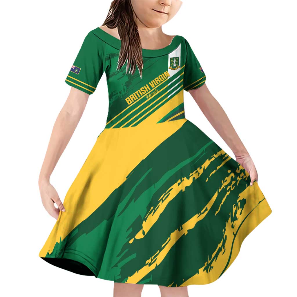 Custom British Virgin Islands Football Family Matching Off Shoulder Short Dress and Hawaiian Shirt Come On Nature Boys