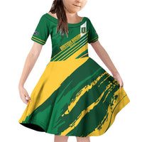 Custom British Virgin Islands Football Family Matching Off Shoulder Short Dress and Hawaiian Shirt Come On Nature Boys