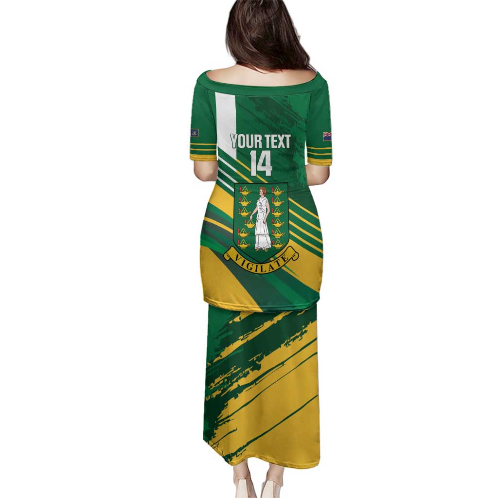 Custom British Virgin Islands Football Family Matching Puletasi and Hawaiian Shirt Come On Nature Boys