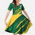 Custom British Virgin Islands Football Family Matching Short Sleeve Bodycon Dress and Hawaiian Shirt Come On Nature Boys