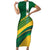 Custom British Virgin Islands Football Family Matching Short Sleeve Bodycon Dress and Hawaiian Shirt Come On Nature Boys