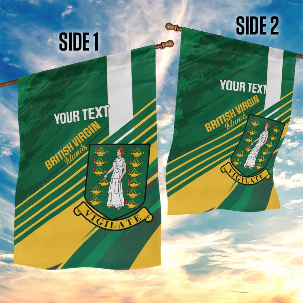 Custom British Virgin Islands Football Garden Flag Come On Nature Boys