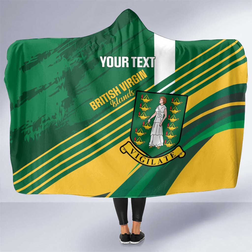 Custom British Virgin Islands Football Hooded Blanket Come On Nature Boys