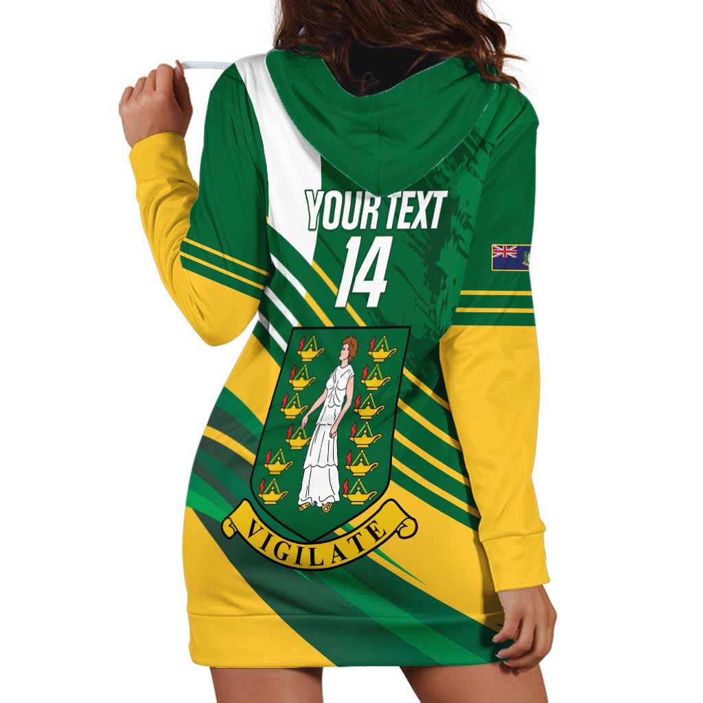 Custom British Virgin Islands Football Hoodie Dress Come On Nature Boys