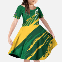 Custom British Virgin Islands Football Kid Short Sleeve Dress Come On Nature Boys