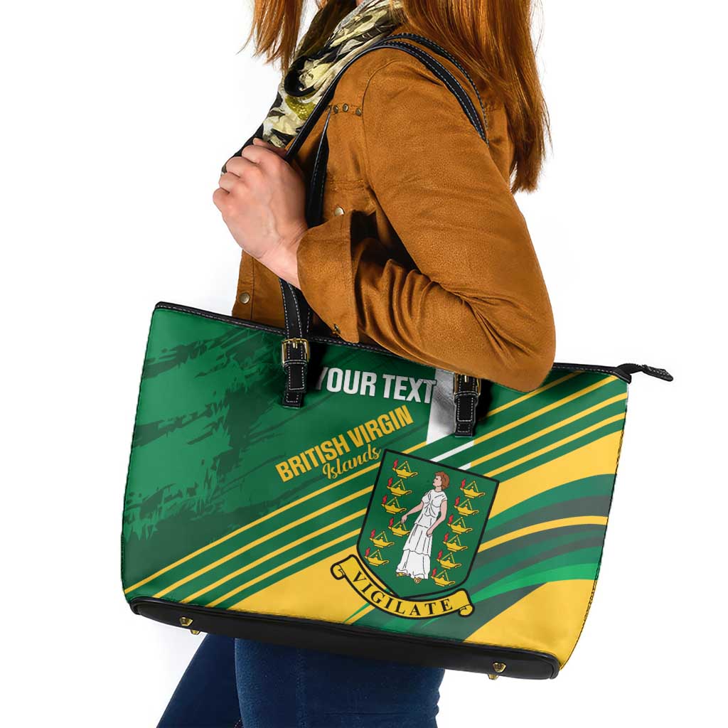 Custom British Virgin Islands Football Leather Tote Bag Come On Nature Boys