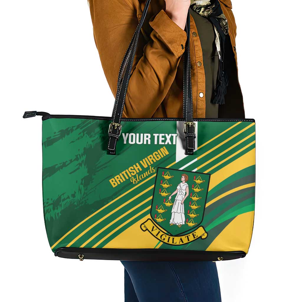 Custom British Virgin Islands Football Leather Tote Bag Come On Nature Boys