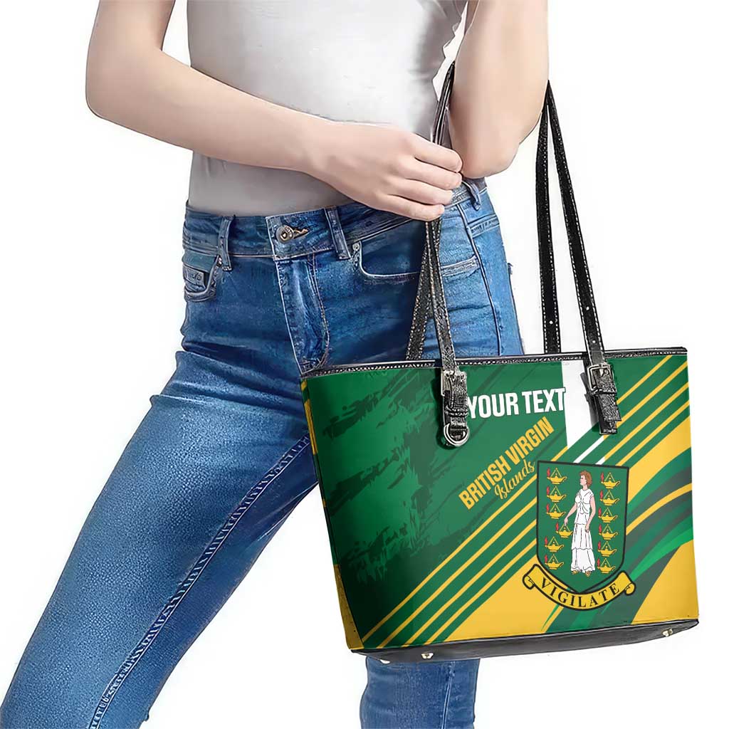 Custom British Virgin Islands Football Leather Tote Bag Come On Nature Boys