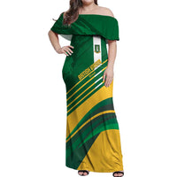 Custom British Virgin Islands Football Off Shoulder Maxi Dress Come On Nature Boys