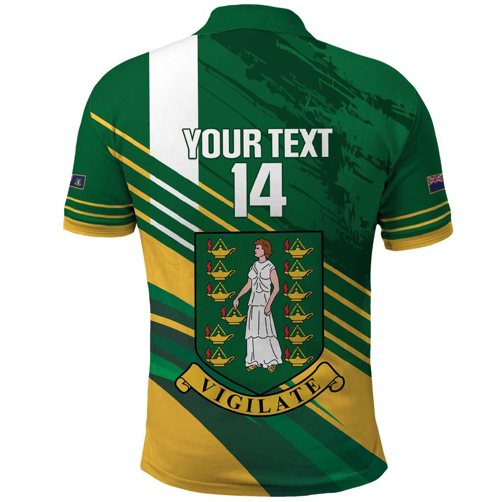 Custom British Virgin Islands Football Polo Shirt Come On Nature Boys